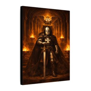 32nd degree scottish rite masonic canvas wall art | knight templar decor