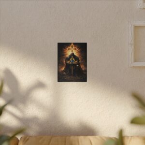 in hoc signo vinces masonic canvas wall art | freemason wall art | knight templar decor | square & compass lodge decor | freemason gift