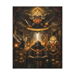 33rd degree scottish rite canvas wall art | knight templar decor | lodge decor | freemason gift