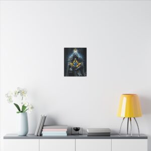kneeling knight masonic wall art | freemason wall art | knight templar decor | square & compass lodge decor | freemason gift