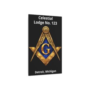 personalized masonic lodge metal sign | custom lodge name number city state | freemason gift | lodge decor | square compass wall art | 24x36