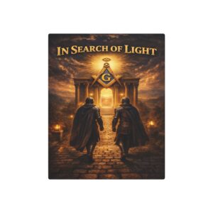 in search of light masonic metal sign | square compass lodge decor