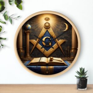 masonic lodge wall clock | square and compass study design
