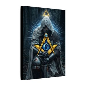 kneeling knight masonic wall art | freemason wall art | knight templar decor | square & compass lodge decor | freemason gift