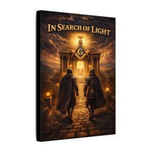in search of light canvas wall art | freemason wall art | knight templar decor | square & compass lodge decor | freemason gift