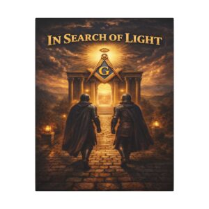 in search of light canvas wall art | freemason wall art | knight templar decor | square & compass lodge decor | freemason gift