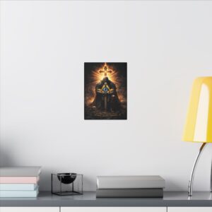 in hoc signo vinces masonic canvas wall art | freemason wall art | knight templar decor | square & compass lodge decor | freemason gift