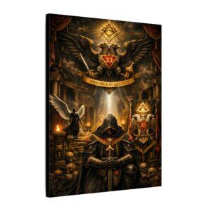 33rd degree scottish rite canvas wall art | knight templar decor | lodge decor | freemason gift