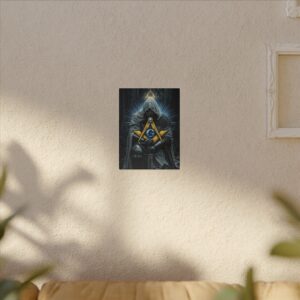 kneeling knight masonic wall art | freemason wall art | knight templar decor | square & compass lodge decor | freemason gift