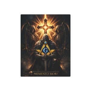 memento mori masonic metal sign | freemason wall art | knight templar decor | square & compass lodge decor | freemason gift