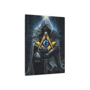 kneeling knight metal sign | freemason wall art | knight templar decor | square & compass lodge decor | freemason gift