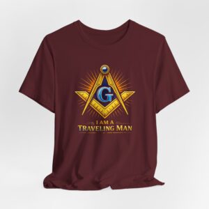 masonic compass and square i am a traveling man tee | freemason symbol t shirt