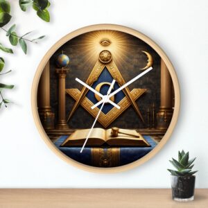masonic lodge wall clock | square and compass study design