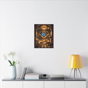all seeing eye canvas wall art | knight templar decor | lodge decor | freemason gift