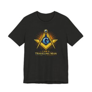 masonic compass and square i am a traveling man tee | freemason symbol t shirt