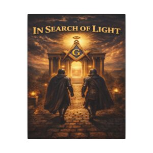 in search of light canvas wall art | freemason wall art | knight templar decor | square & compass lodge decor | freemason gift