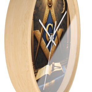 masonic lodge wall clock | square and compass study design