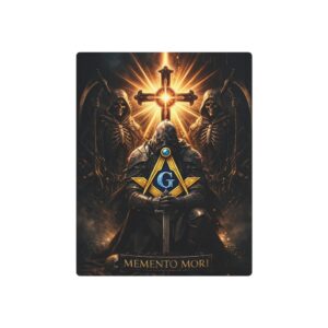 memento mori masonic metal sign | freemason wall art | knight templar decor | square & compass lodge decor | freemason gift