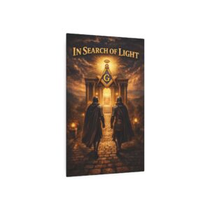 in search of light masonic metal sign | square compass lodge decor