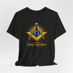 masonic compass and square i am a traveling man tee | freemason symbol t shirt
