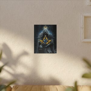 kneeling knight masonic wall art | freemason wall art | knight templar decor | square & compass lodge decor | freemason gift