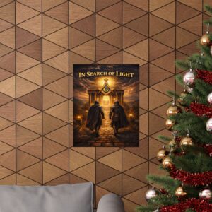 in search of light masonic poster wall art | freemason wall art | square and compass decor | masonic lodge office sign | freemason gift