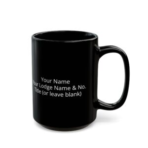 personalized traveling man masonic mug | custom freemason coffee mug | square & compass mason mug | personalized lodge brother gift