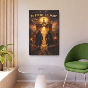 in search of light masonic metal sign | square compass lodge decor
