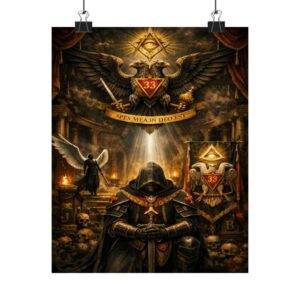 33rd degree scottish rite poster wall art | freemason wall art | square and compass decor | masonic lodge office sign | freemason gift