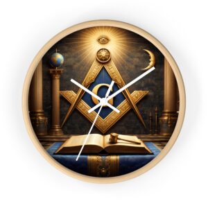 masonic lodge wall clock | square and compass study design