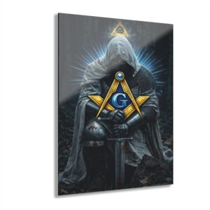 kneeling knight masonic acrylic print | masonic wall art