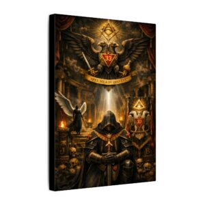 33rd degree scottish rite canvas wall art | knight templar decor | lodge decor | freemason gift