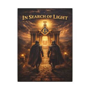 in search of light canvas wall art | freemason wall art | knight templar decor | square & compass lodge decor | freemason gift