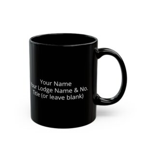 personalized traveling man masonic mug | custom freemason coffee mug | square & compass mason mug | personalized lodge brother gift