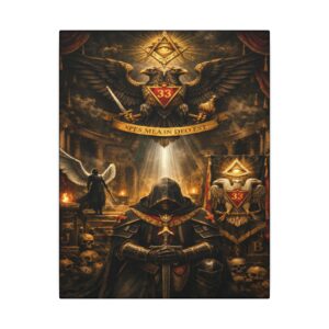 33rd degree scottish rite canvas wall art | knight templar decor | lodge decor | freemason gift
