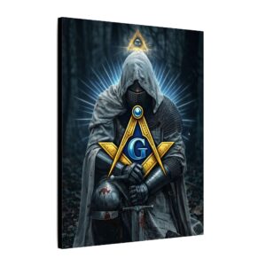 kneeling knight masonic wall art | freemason wall art | knight templar decor | square & compass lodge decor | freemason gift
