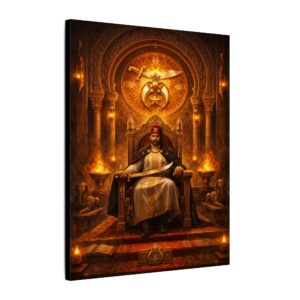 shriner masonic canvas wall art | knight templar decor
