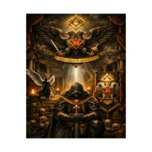 33rd degree scottish rite poster wall art | freemason wall art | square and compass decor | masonic lodge office sign | freemason gift
