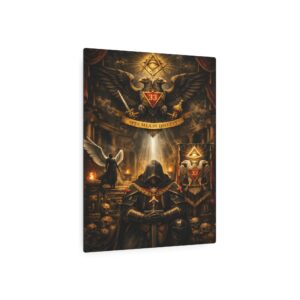 33rd degree scottish rite masonic metal sign | square compass lodge decor