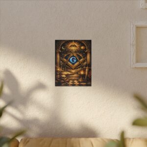 all seeing eye canvas wall art | knight templar decor | lodge decor | freemason gift