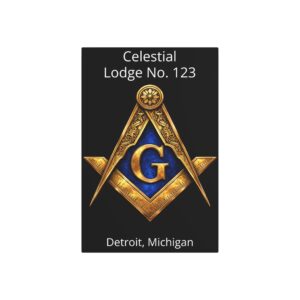 personalized masonic lodge metal sign | custom lodge name number city state | freemason gift | lodge decor | square compass wall art | 24x36