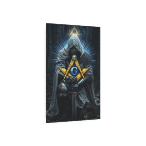 kneeling knight metal sign | freemason wall art | knight templar decor | square & compass lodge decor | freemason gift