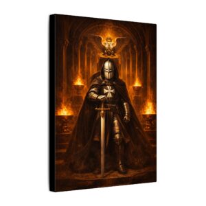 32nd degree scottish rite masonic canvas wall art | knight templar decor