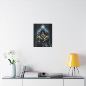 kneeling knight masonic wall art | freemason wall art | knight templar decor | square & compass lodge decor | freemason gift