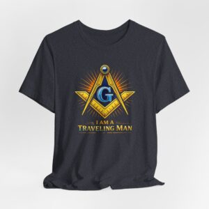 masonic compass and square i am a traveling man tee | freemason symbol t shirt