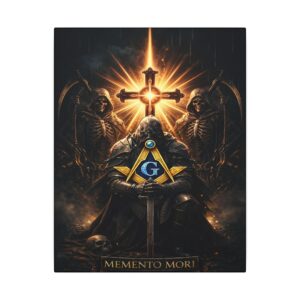 memento mori masonic canvas wall art | freemason wall art | knight templar decor | square & compass lodge decor | freemason gift