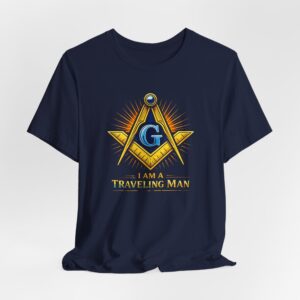 masonic compass and square i am a traveling man tee | freemason symbol t shirt