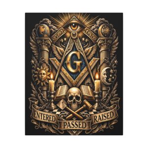 entered passed raised masonic canvas wall art | knight templar decor
