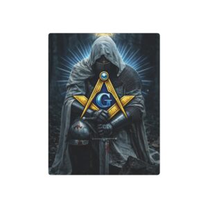 kneeling knight metal sign | freemason wall art | knight templar decor | square & compass lodge decor | freemason gift