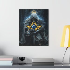 kneeling knight masonic acrylic print | masonic wall art